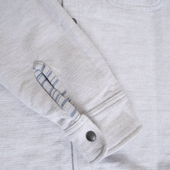 Vissla Flannel Shirt Snap Button Reversible Burshed Cotton Gray Blue XL - Picture 16 of 16